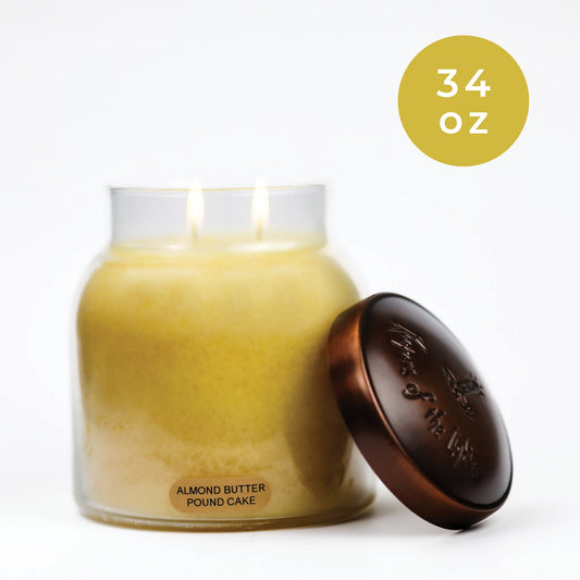 Almond Butter Pound Cake - 34 oz Papa Candle - Product Image by A Cheerful Giver