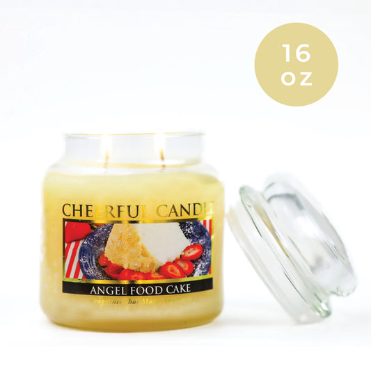 Angel Food Cake - 16 oz Cheerful Candle