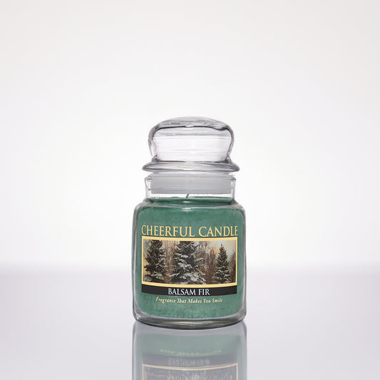 Balsam Fir Scented Candle - 6 oz, Single Wick, Cheerful Candle