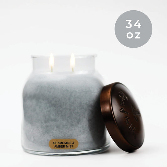 Chamomile & Amber Mist - 34 oz Papa Candle - Product Image by A Cheerful Giver