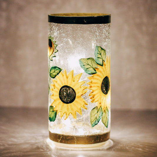 Sunflower - LED Glass Pillar