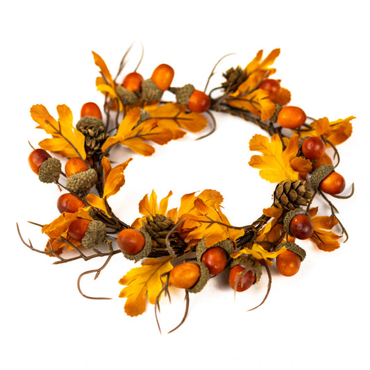 Fallen Leaves & Acorns - Candle Ring