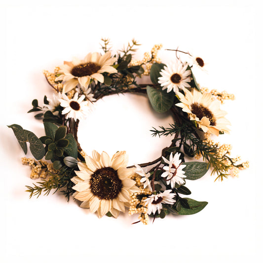 White Sunflower - Candle Ring