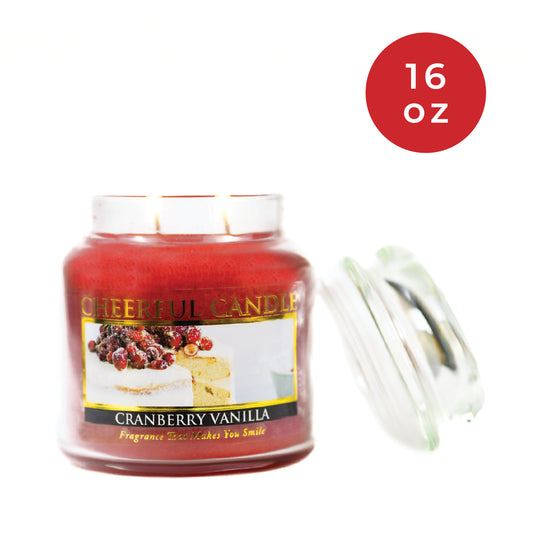 Cranberry Vanilla - 16 oz Cheerful Candle