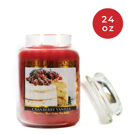 Cranberry Vanilla - 24 oz Cheerful Candle