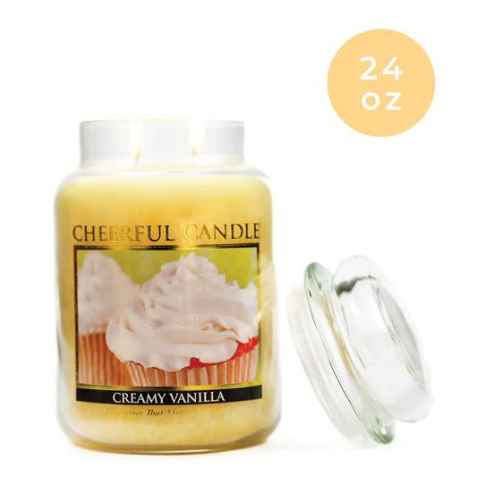 Creamy Vanilla - 24 oz Cheerful Candle