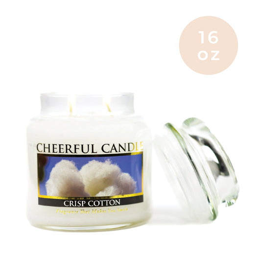 Crisp Cotton - 16 oz Cheerful Candle