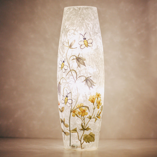 Busy Bee - Crackle Glass Vase
