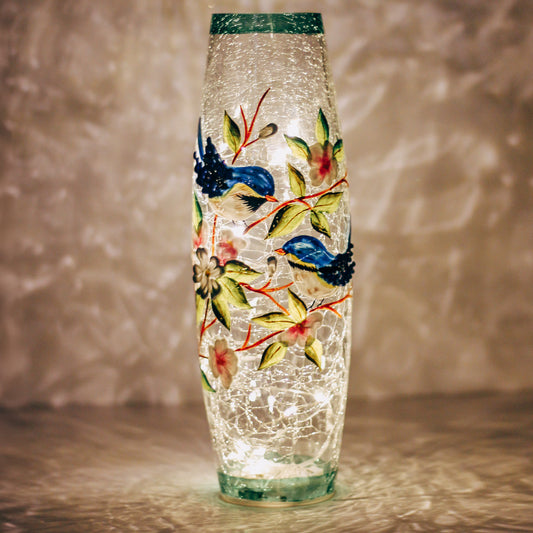 Blue Jay - LED Glass Vase
