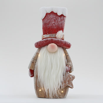 Bearded Gnome Figurine with Lights