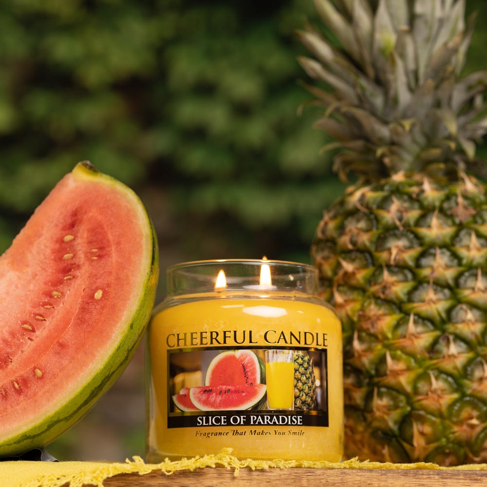 Slice of Paradise Scented Candle -16 oz, Double Wick, Cheerful Candle
