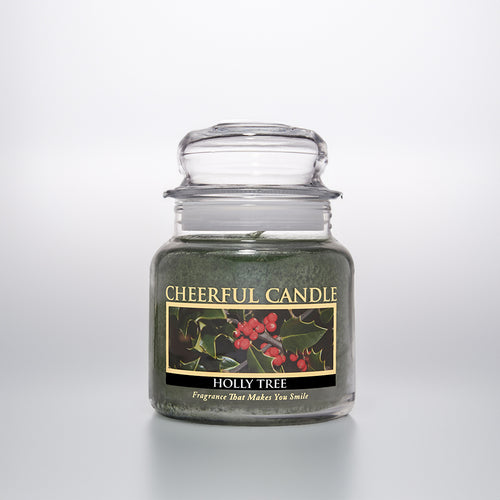 Holly Tree Scented Candle -16 oz, Double Wick, Cheerful Candle