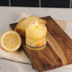 Lemon Butter Pound Cake Scented Candle - 6 oz, Single Wick, Cheerful Candle