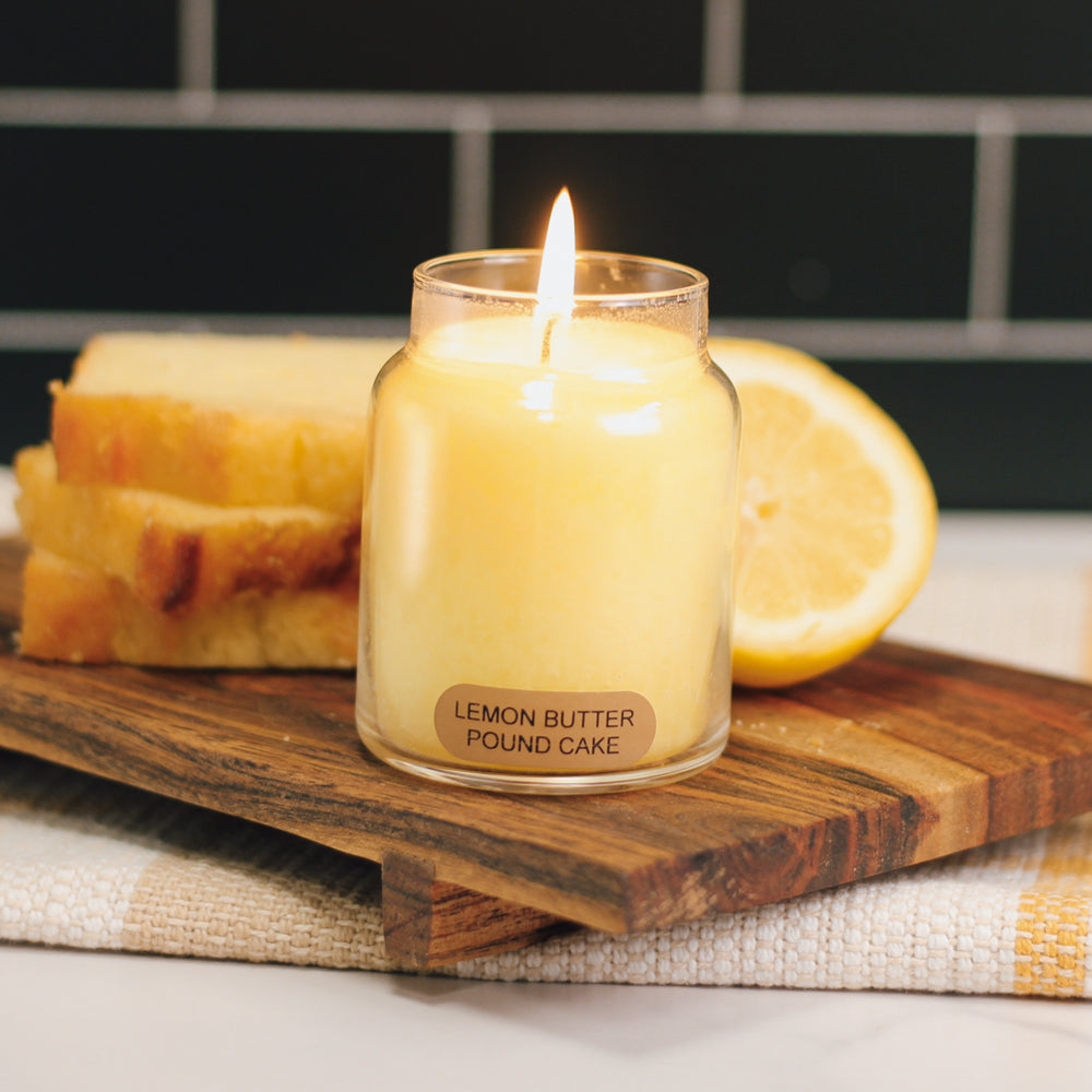 Lemon Butter Pound Cake Scented Candle - 6 oz, Single Wick, Baby Jar