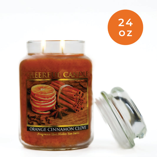 Orange Cinnamon Clove - 24 oz Cheerful Candle