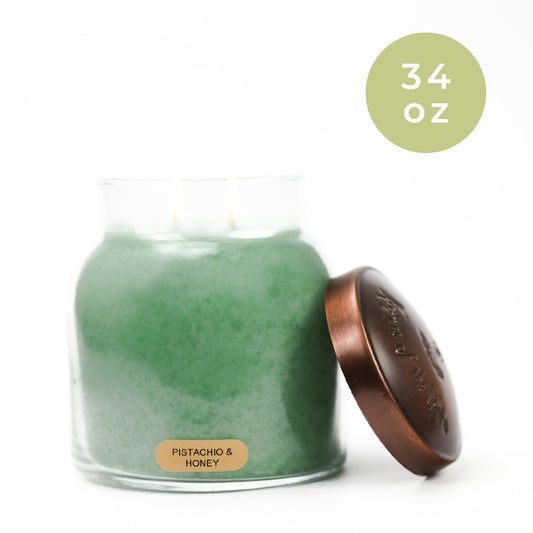 Pistachio & Honey - 34 oz Papa Candle - Product Image by A Cheerful Giver