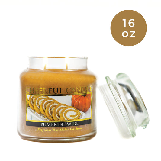 Pumpkin Swirl - 16 oz Cheerful Candle