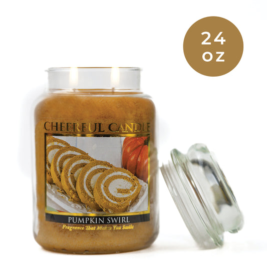 Pumpkin Swirl - 24 oz Cheerful Candle