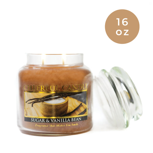 Sugar & Vanilla Bean - 16 oz Cheerful Candle