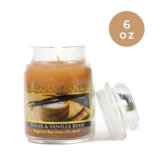 Sugar & Vanilla Bean - 6 oz Cheerful Candle