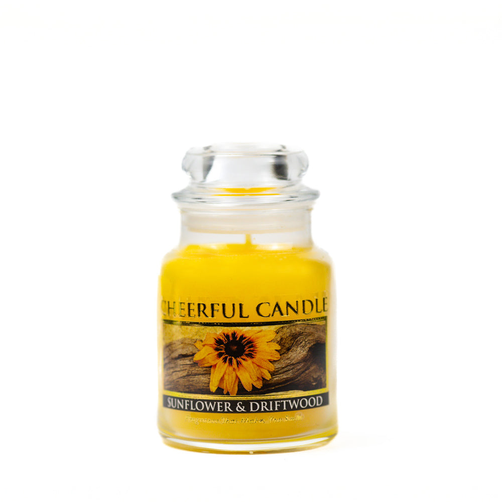 Sunflower & Driftwood 6oz Candle | A Cheerful Giver
