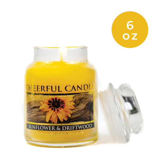Sunflower & Driftwood - 6 oz Cheerful Candle