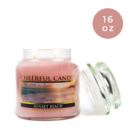 Sunset Beach - 16 oz Cheerful Candle