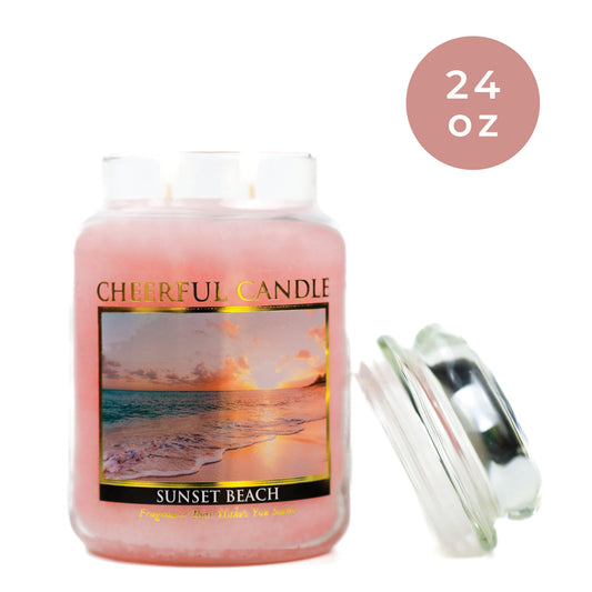 Sunset Beach - 24 oz Cheerful Candle - Product Image by A Cheerful Giver