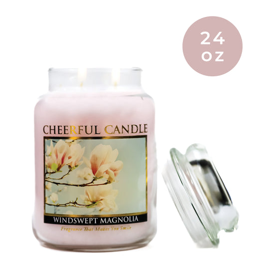 Windswept Magnolia - 24 oz Cheerful Candle
