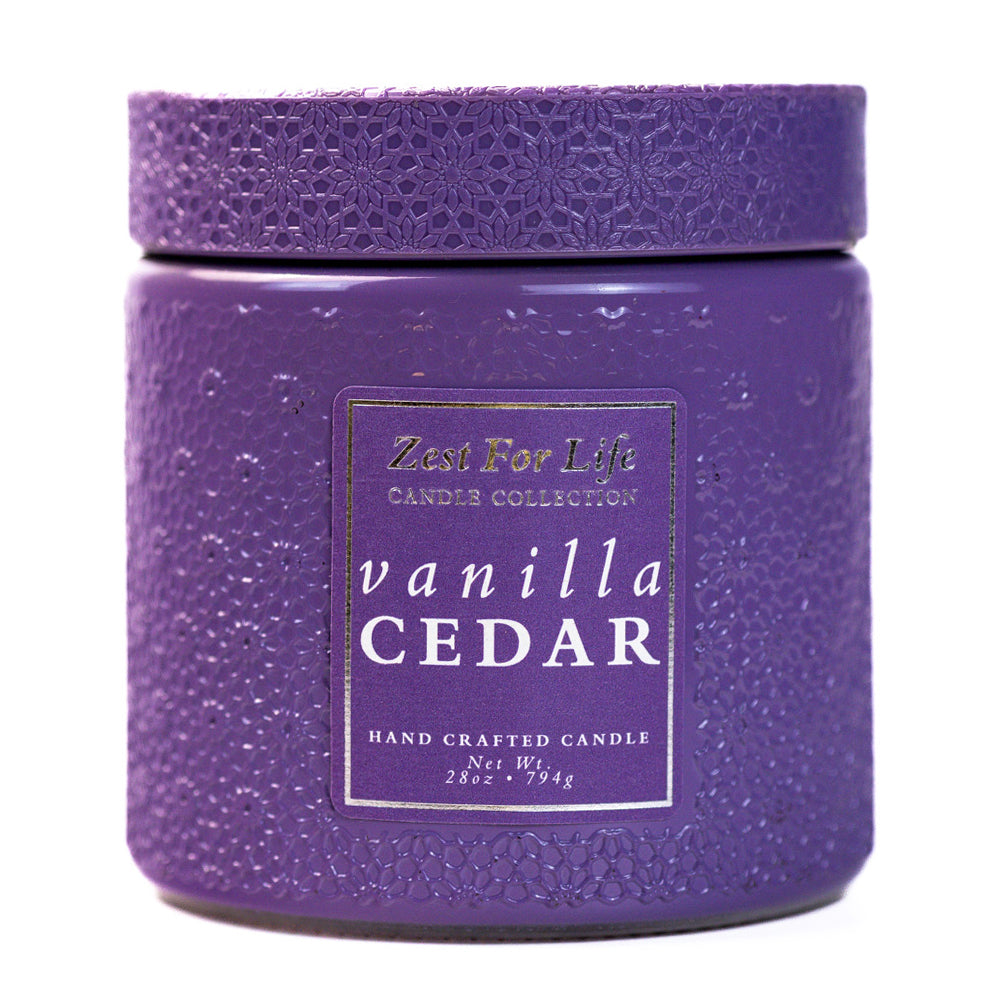 Vanilla Cedar 28oz Luxury Candle | A Cheerful Giver