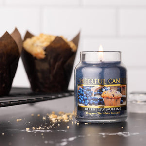 Blueberry Muffins Scented Candle - 6 oz, Single Wick, Cheerful Candle