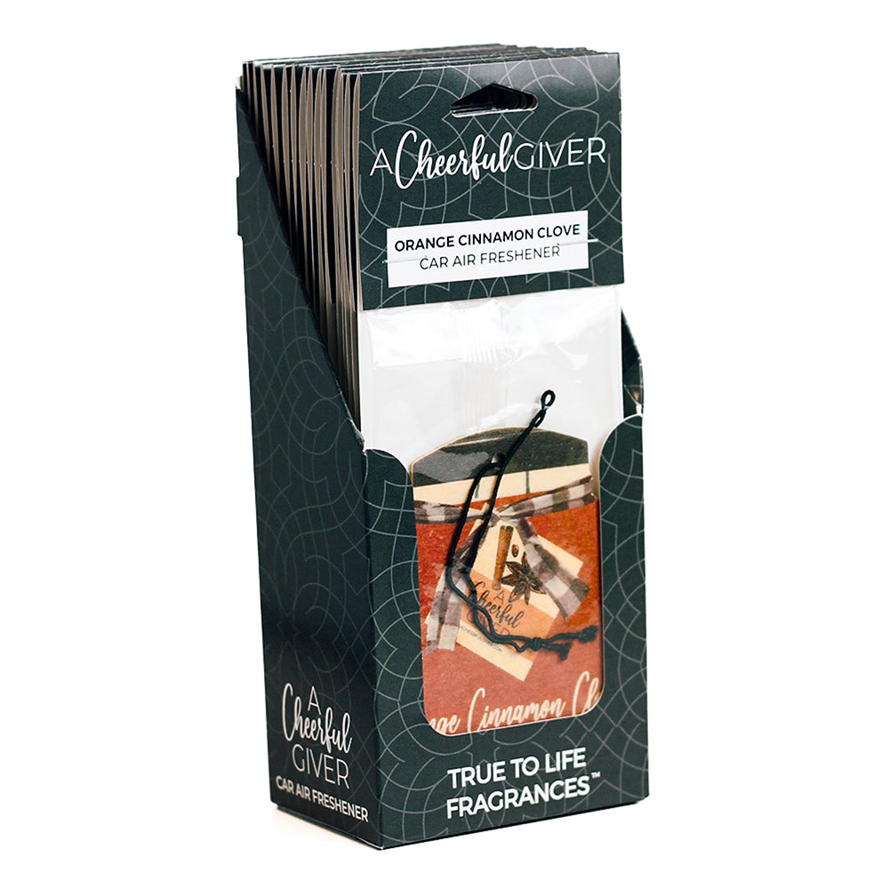 Orange Cinnamon Clove-Car Air Freshener |A Cheerful Giver
