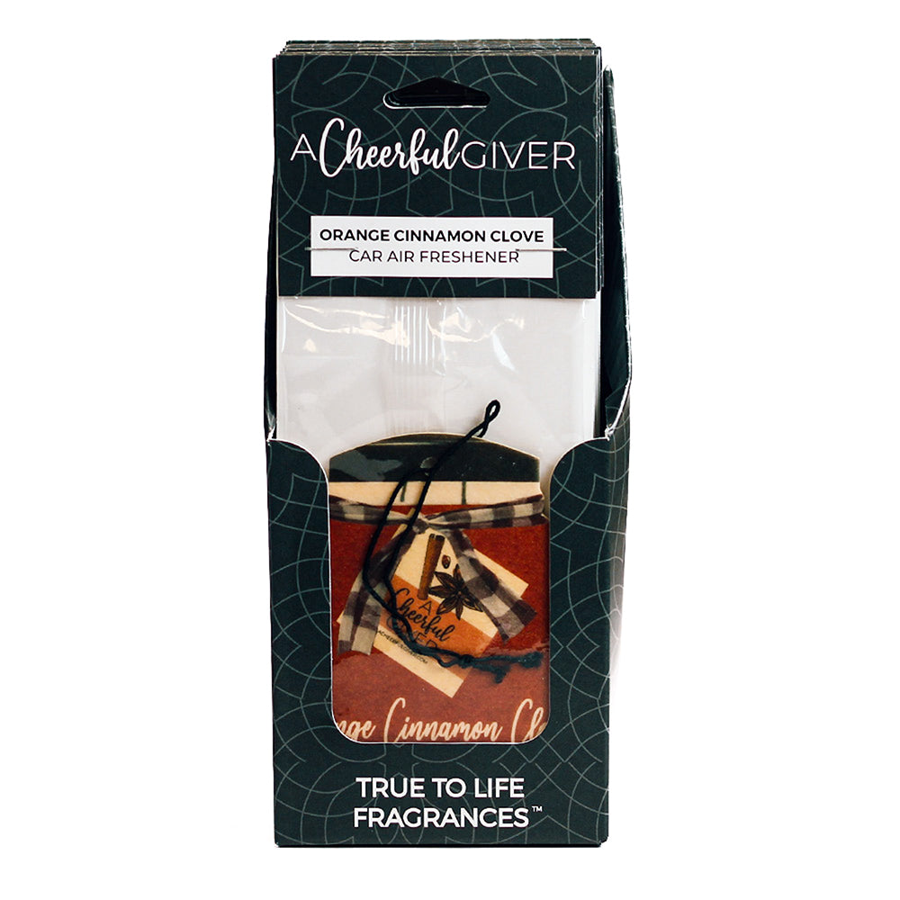 Orange Cinnamon Clove-Car Air Freshener |A Cheerful Giver