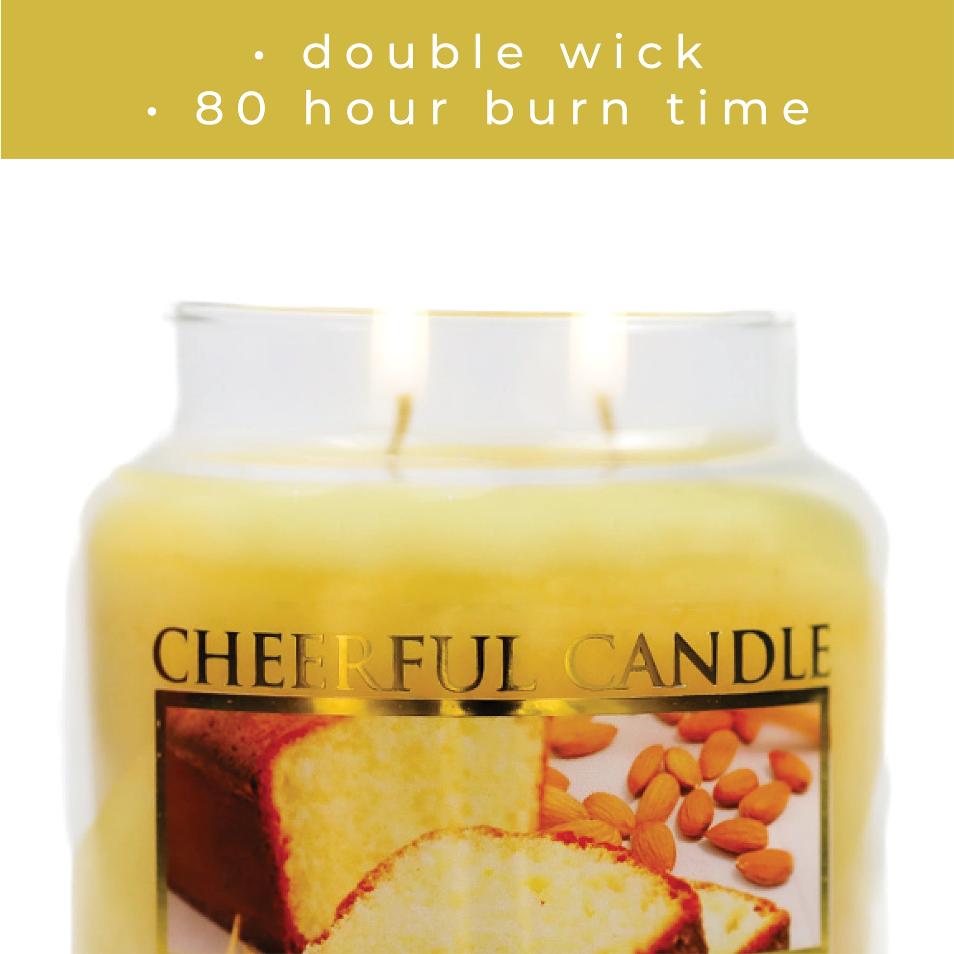 Almond Butter Pound Cake - 16 oz Cheerful Candle