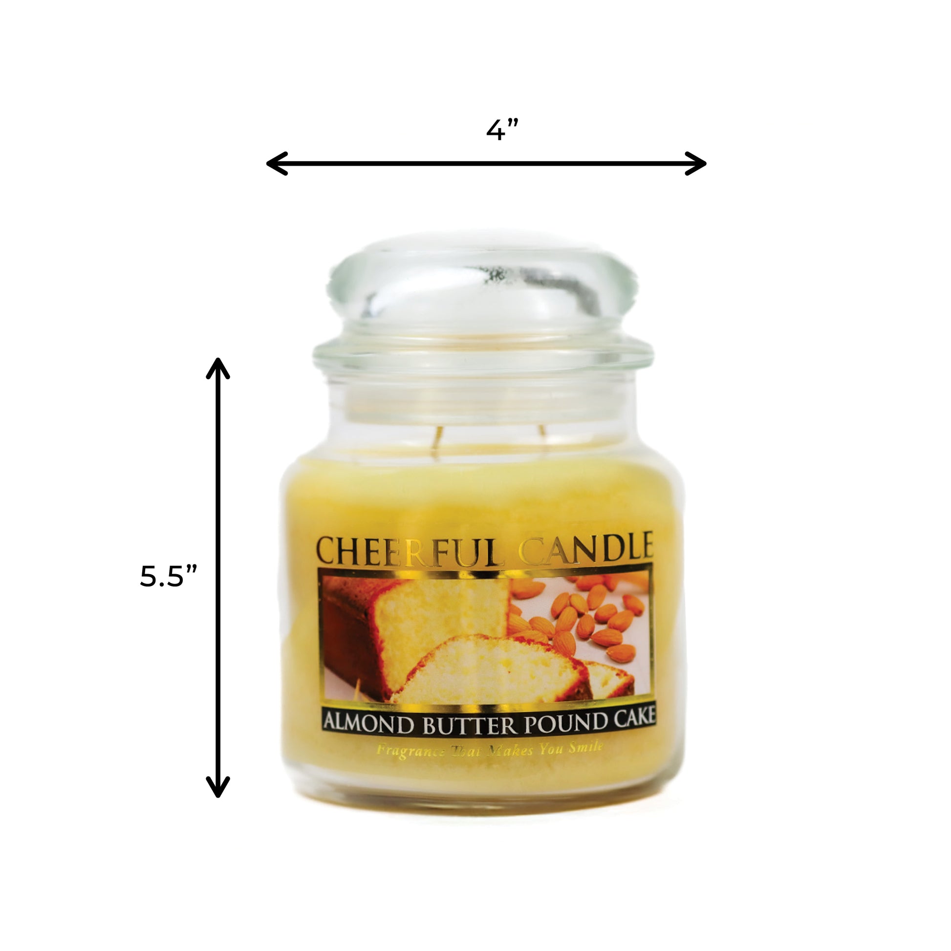 Almond Butter Pound Cake - 16 oz Cheerful Candle