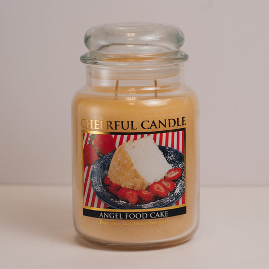 Angel Food Cake Scented Candle -24 oz, Double Wick, Cheerful Candle