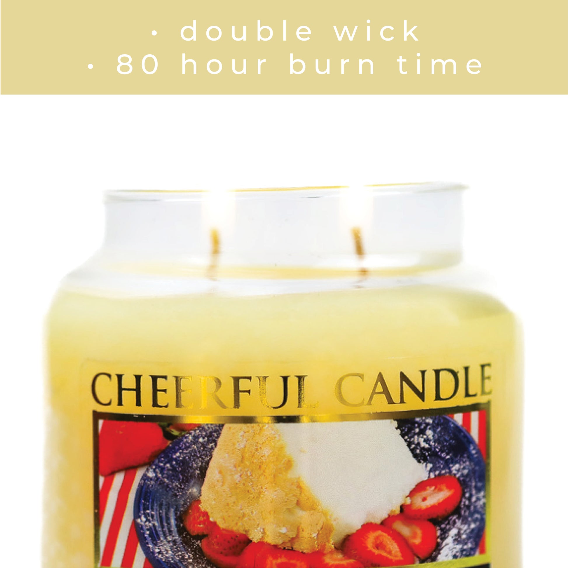 Angel Food Cake - 16 oz Cheerful Candle
