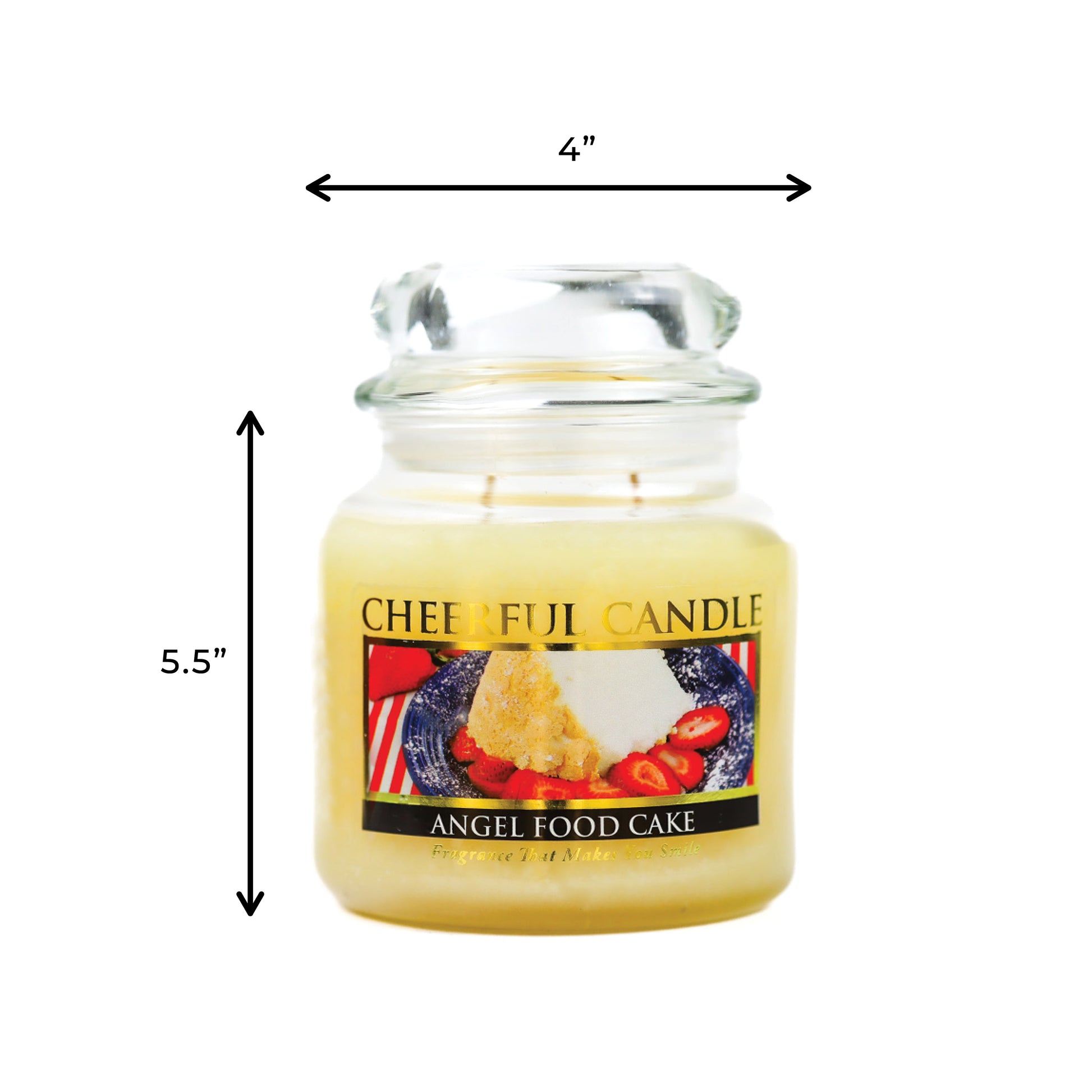 Angel Food Cake - 16 oz Cheerful Candle