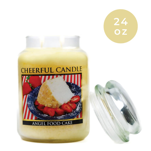 Angel Food Cake - 24 oz Cheerful Candle