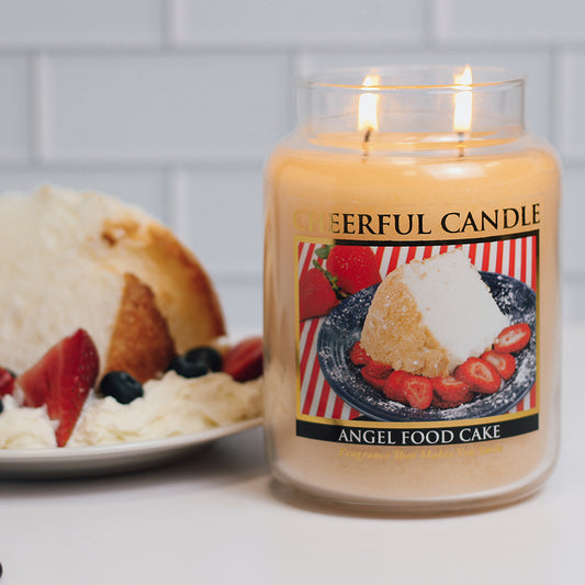 Angel Food Cake Scented Candle -24 oz, Double Wick, Cheerful Candle