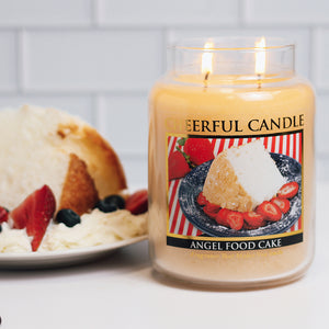 Angel Food Cake - 24 oz Cheerful Candle