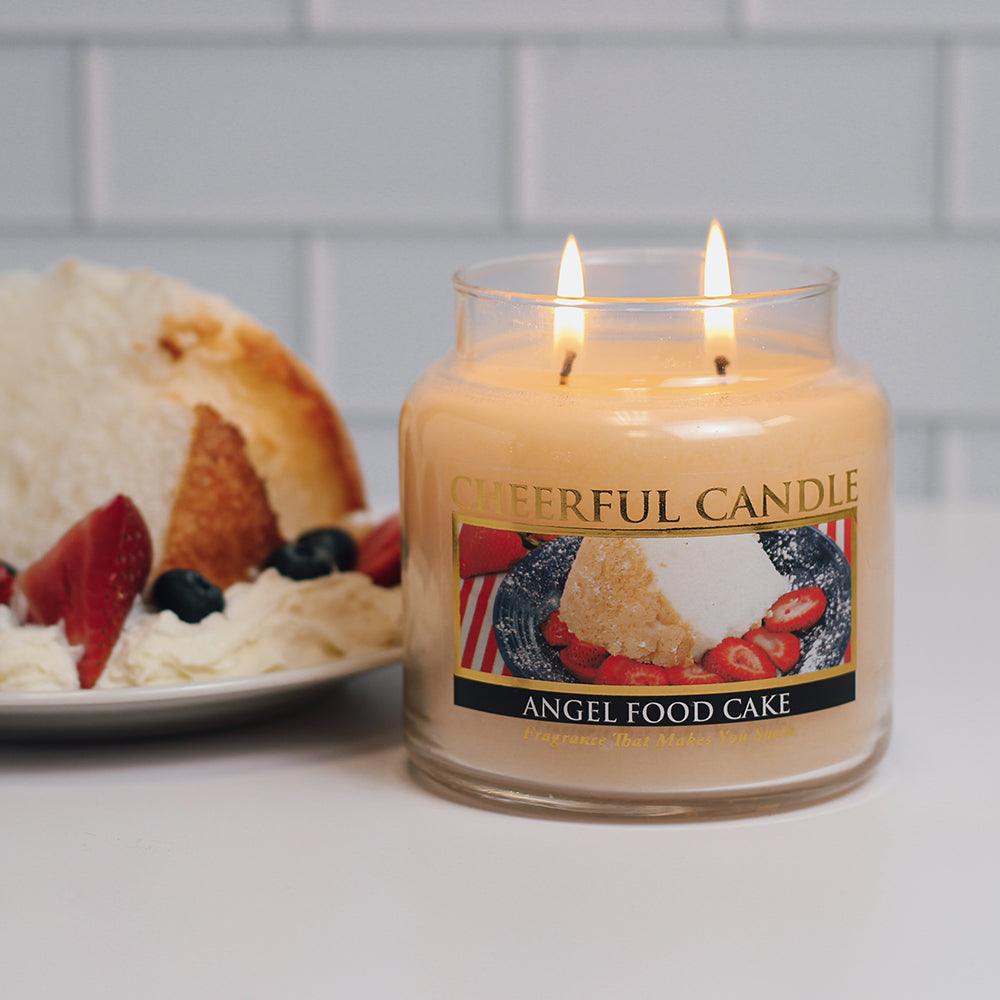 Angel Food Cake Scented Candle -16 oz, Double Wick, Cheerful Candle