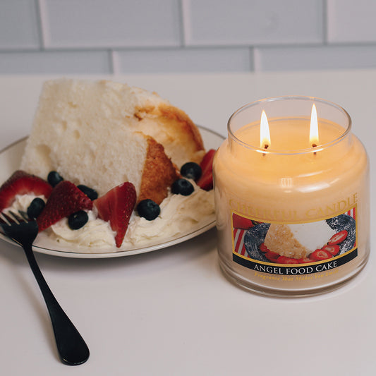 Angel Food Cake Scented Candle -16 oz, Double Wick, Cheerful Candle