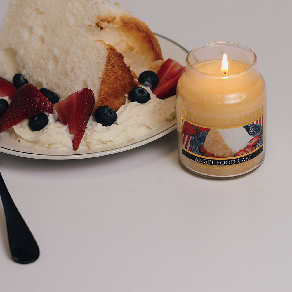 Angel Food Cake Scented Candle - 6 oz, Single Wick, Cheerful Candle