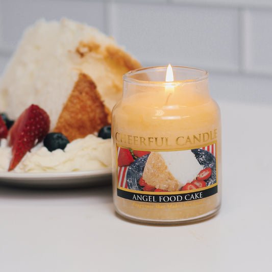 Angel Food Cake Scented Candle - 6 oz, Single Wick, Cheerful Candle