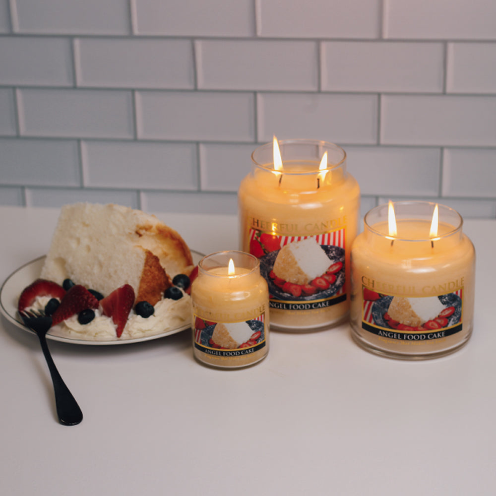 Angel Food Cake Scented Candle -16 oz, Double Wick, Cheerful Candle