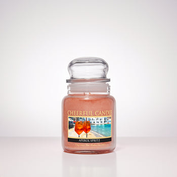 Aperol Spritz Scented Candle - 6 oz, Single Wick, Cheerful Candle