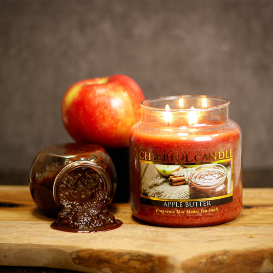 Apple Butter Scented Candle -16 oz, Double Wick, Cheerful Candle