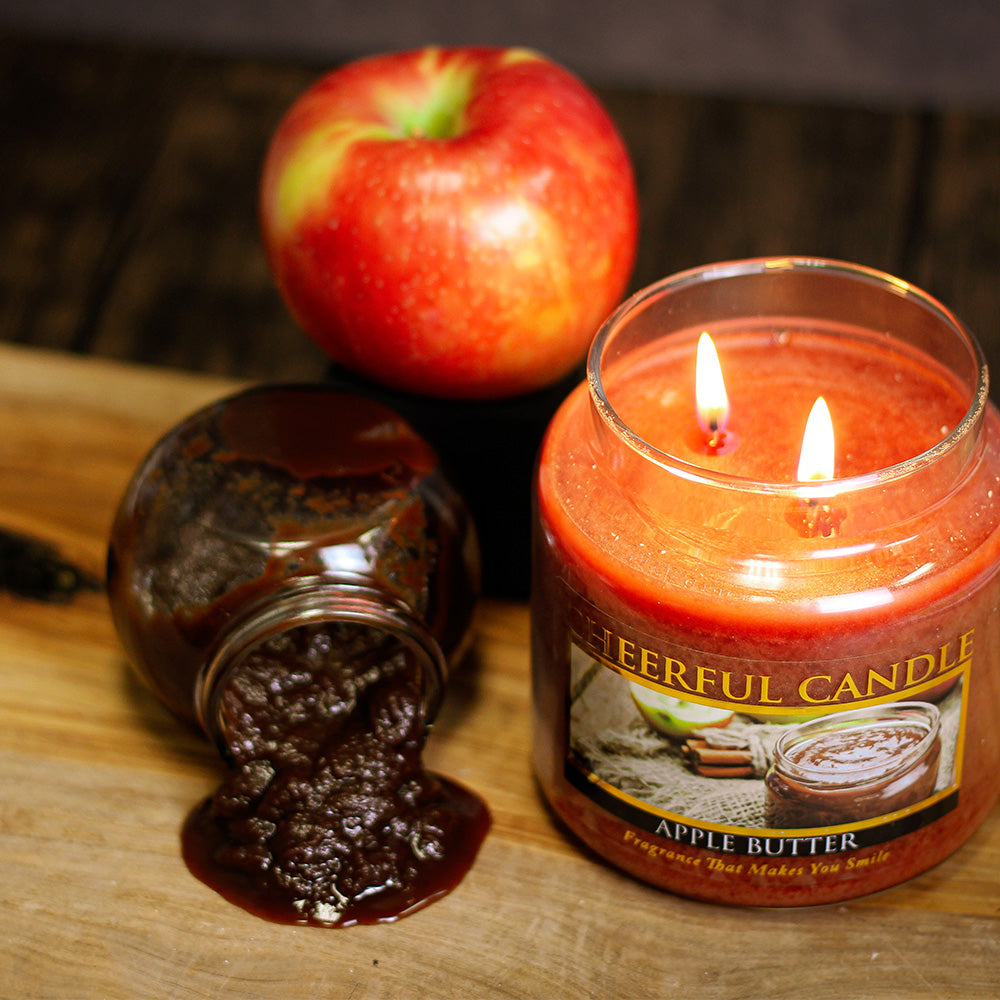 Apple Butter Scented Candle -16 oz, Double Wick, Cheerful Candle