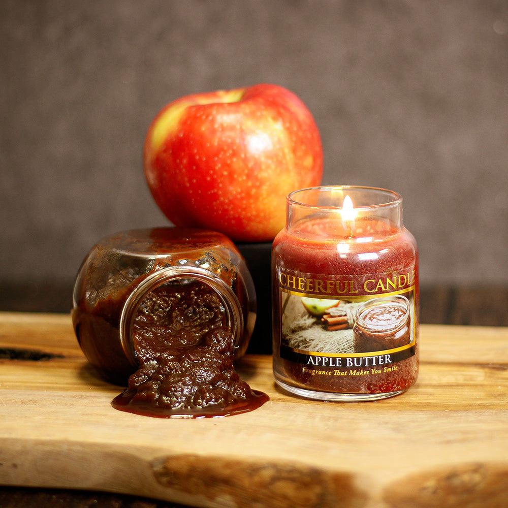 Apple Butter Scented Candle - 6 oz, Single Wick, Cheerful Candle